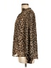 St. John's Bay 100% Polyester Animal Print Brown Long Sleeve Blouse Size L - photo 5