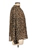 St. John's Bay 100% Polyester Animal Print Brown Long Sleeve Blouse Size L - photo 4