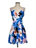 Express Floral Blue Cocktail Dress Size S - photo 1