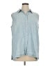 Chico's Blue Sleeveless Button-Down Shirt Size XL - photo 1