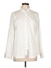 Express 100% Polyester Polka Dots Ivory Long Sleeve Blouse Size L - photo 1