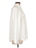 Express 100% Polyester Polka Dots Ivory Long Sleeve Blouse Size L - photo 4