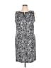 Talbots Outlet Paisley Gray Casual Dress Size 16 - photo 1