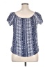 Bobeau Blue Short Sleeve Blouse Size XL - photo 2