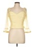 Haute Monde 100% Polyester Yellow 3/4 Sleeve Blouse Size L - photo 1