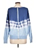 Central Park West 100% Cotton Tie-dye Blue Pullover Sweater Size L - photo 2
