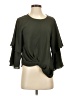 Everly 100% Polyester Green 3/4 Sleeve Blouse Size S - photo 1