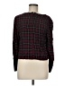 BCBGeneration Plaid Burgundy Long Sleeve Blouse Size M - photo 1