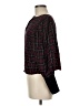 BCBGeneration Plaid Burgundy Long Sleeve Blouse Size M - photo 5