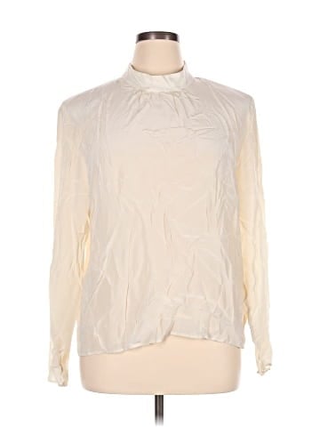 Babaton Long Sleeve Silk Top (view 1)