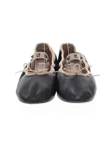 Valentino Garavani Leather Rockstud Ballerina Slippers (view 2)