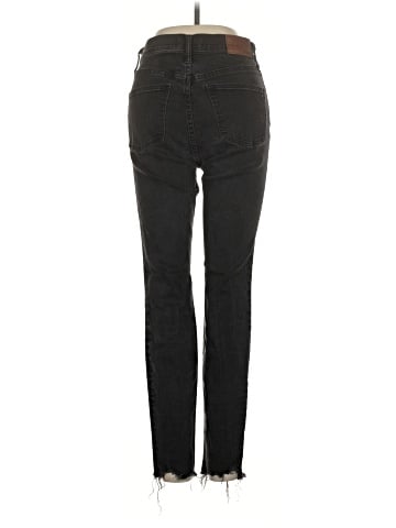 Madewell 9" Mid-Rise Skinny Jeans in Berkeley Black: Button-Through Edition (view 2)