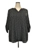 Croft & Barrow 100% Polyester Black 3/4 Sleeve Blouse Size 2X - photo 1