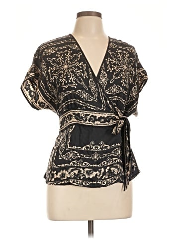 White House Black Market Short Sleeve Blouse (view 1)