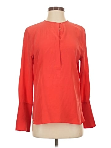 Equipment Long Sleeve Silk Top (view 1)