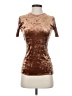 Tibi Brown Short Sleeve Top Size XS - photo 1