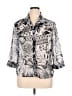 Gloria Lance 100% Polyester Animal Print Silver 3/4 Sleeve Blouse Size XL - photo 1
