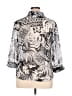 Gloria Lance 100% Polyester Animal Print Silver 3/4 Sleeve Blouse Size XL - photo 2