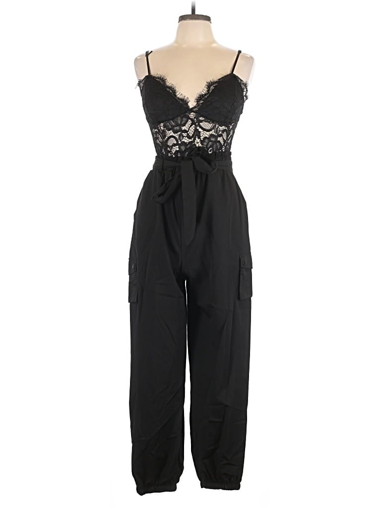 Pre-owned Justify Jumpsuit In Black