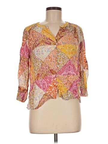Rose + Olive 3/4 Sleeve Blouse (view 1)