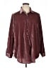 Torrid Metallic Burgundy Long Sleeve Button-Down Shirt Size 1X Plus (1) - photo 1