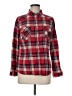 Lovestitch 100% Cotton Plaid Red Long Sleeve Button-Down Shirt Size M - photo 1
