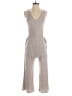Caution to the Wind Chevron-herringbone Gray Brown Jumpsuit Size XS (estimated) - photo 1