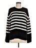 Gap 100% Cotton Stripes Black Pullover Sweater Size M - photo 1
