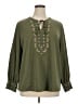Chico's Green Long Sleeve Blouse Size XL (3) - photo 1