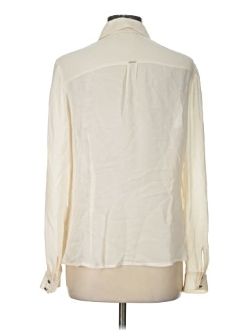 White House Black Market Long Sleeve Silk Top (view 2)