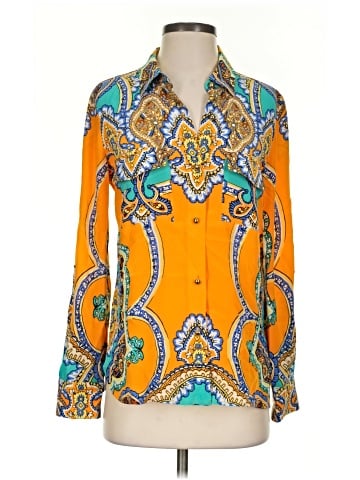 Hale Bob Long Sleeve Silk Top (view 1)