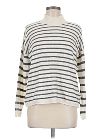 Madewell Stripe-Play Mockneck Pullover Sweater (view 1)