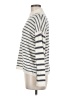 Madewell Stripes White Silver Pullover Sweater Size XXS - photo 5