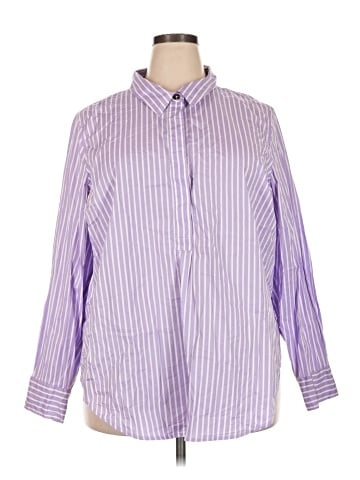 Universal Standard Long Sleeve Button-Down Shirt (view 1)