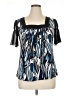 Creative Design Works Blue Short Sleeve Blouse Size XL (estimated) - photo 1