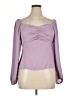 Gap 100% Polyester Purple Long Sleeve Blouse Size XL - photo 1