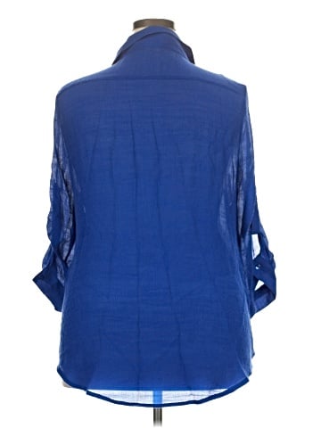ICY 3/4 Sleeve Button-Down Shirt (view 2)