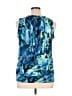 Daisy Fuentes 100% Polyester Blue Sleeveless T-Shirt Size XL - photo 2