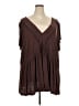 Torrid Brown Short Sleeve Blouse Size 5X Plus (6) - photo 1