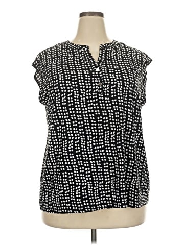 Anne Klein Short Sleeve Blouse (view 1)
