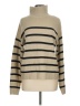 Le Lis 100% Acrylic Stripes Tan Turtleneck Sweater Size M - photo 1