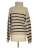 Le Lis 100% Acrylic Stripes Tan Turtleneck Sweater Size M - photo 2