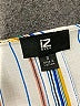 Iz Byer 100% Polyester Stripes Ivory Short Sleeve Blouse Size S - photo 7