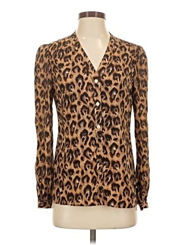 Tory Burch Long Sleeve Silk Top (view 1)