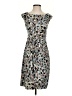 Connected Apparel 100% Polyester Print Gray Casual Dress Size 4 - photo 1