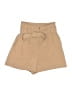 Express 100% Polyester Solid Tan Khaki Shorts Size 00 - photo 1