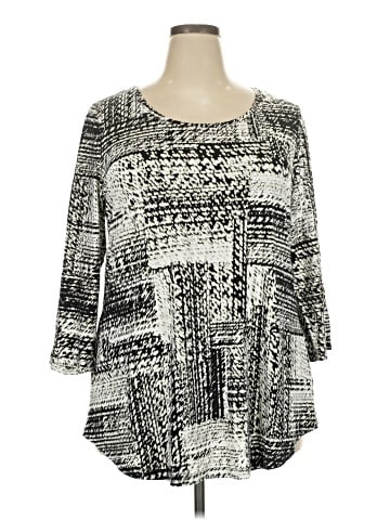 JM Collection 3/4 Sleeve Blouse (view 1)