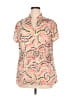 JM Collection 100% Polyester Pink Short Sleeve Polo Size 16 - photo 1
