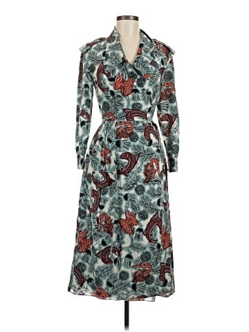Burberry Silk Long Sleeve Wrap Dress (view 1)