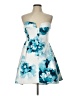 Keepsake 100% Polyester Floral Blue Cocktail Dress Size L - photo 1